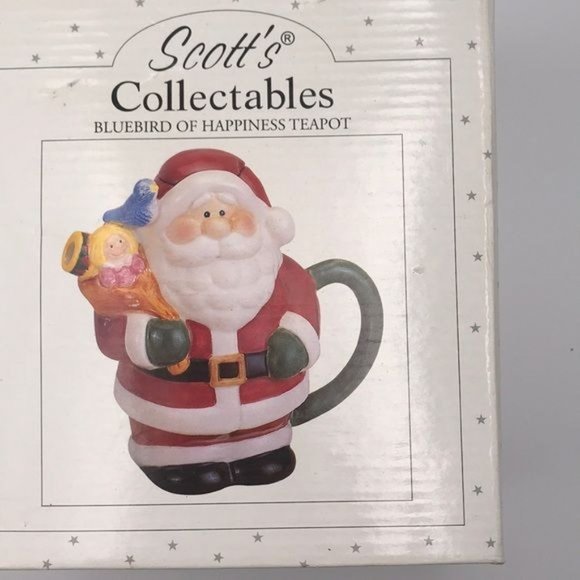 Scott's Collectables Teapot Santa with Bluebird of Happiness Teapot - Picture 8 of 11